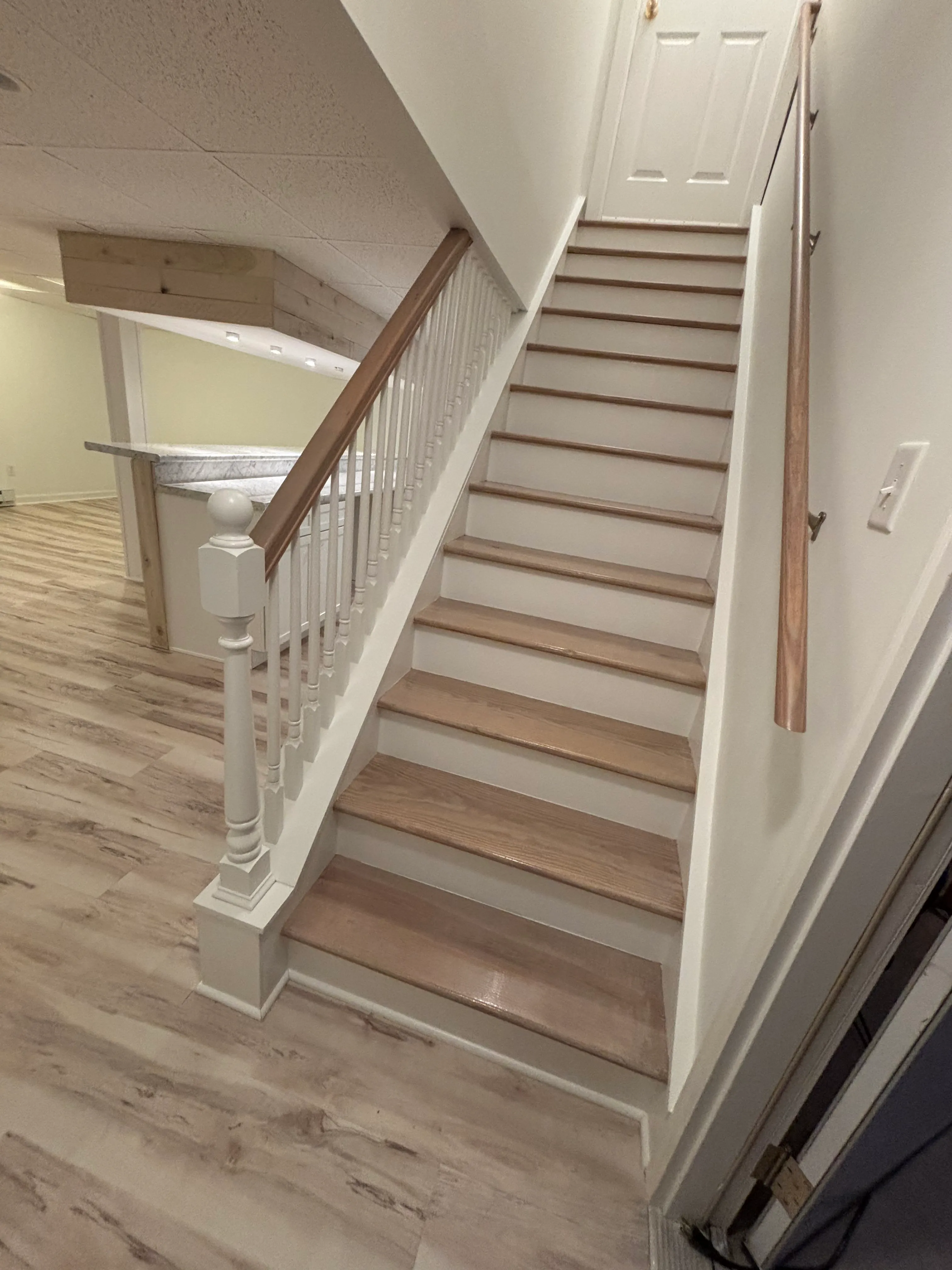 After — Interior staircase refinished